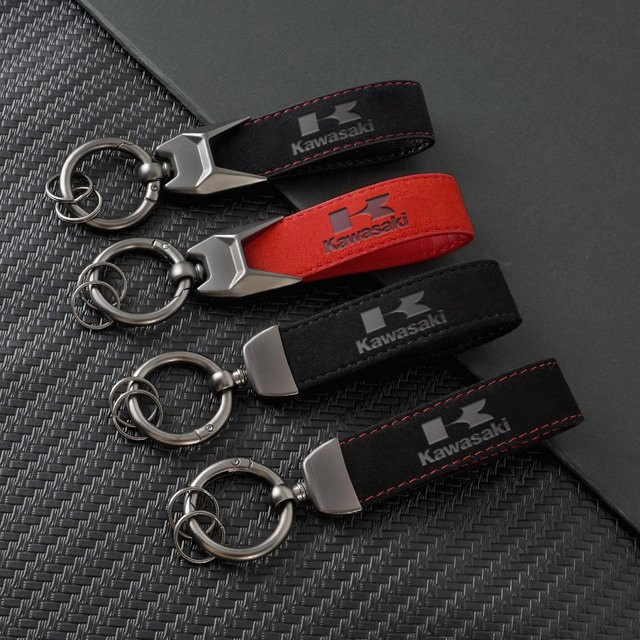 Leder-Motorrad-Schlüsselanhänger mit Prägung, Unisex - Bild 1