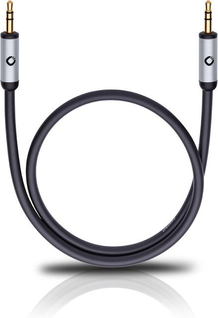 Oehlbach Audiokabel 3,5 mm Klinke auf 3,5 mm Klinke, Länge: 0,5 m, Schwarz oder Weiß - Bild 1