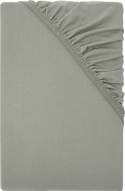 LIVARNO Jersey-Spannbettlaken aus Baumwolle, Farbe: Grün, B/T: 140 x 200 cm bis 160 x 200 cm - Bild 1