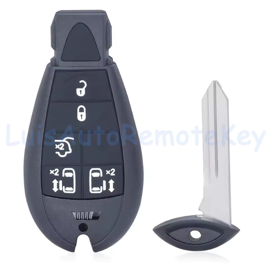 DIYKEY Smart Remote Fobik Auto Schlüsselanhänger mit 433 MHz und ID46 Chip für Chrysler Grand Voyager und 300C, Schwarz - Bild 3