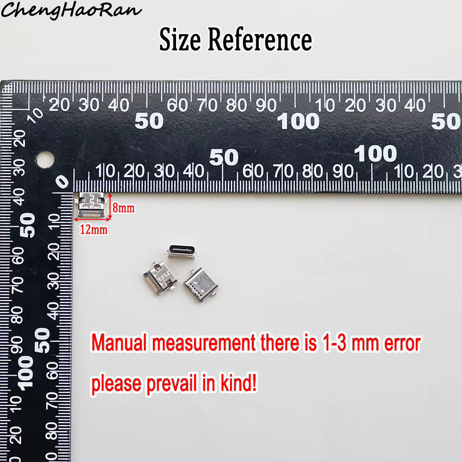 ChengHaoRan USB-C-Buchse zweireihiger 24-poliger USB 2.0-Anschluss in Silber für Tablet und Telefon als Universal-Schnelllade-Heckstecker - Bild 2