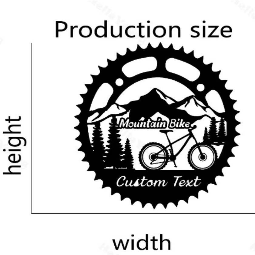 Personalisierte Art-Deco-Metallwandkunst mit Mountainbike-Motiv von Hello Young in Schwarz - Bild 5