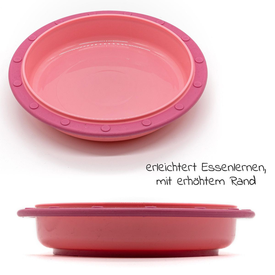 MiaMia Babyteller mit Besteck in Pink aus Polypropylen - Bild 2