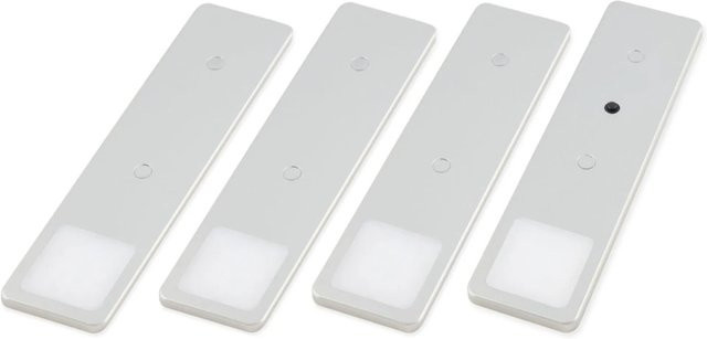 kalb Solid2 LED Unterbauleuchten Set, 4er Set, silbergrau, warmweiß, 3W, mit mechanischem Schalter - Bild 1