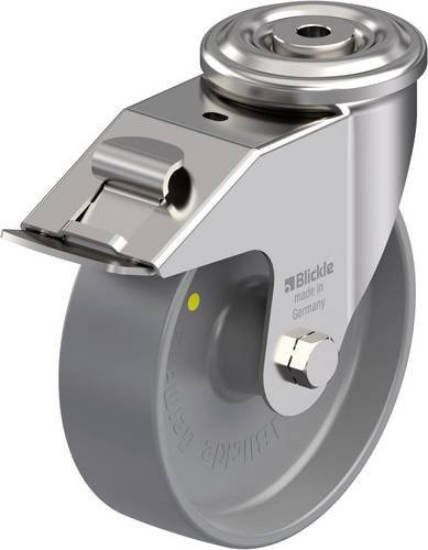 Blickle LEXR-PO 160G-FI-ELS Edelstahl-Lenkrolle in Silber, Rad-Durchmesser: 160 mm, Tragfähigkeit: 300 kg - Bild 1