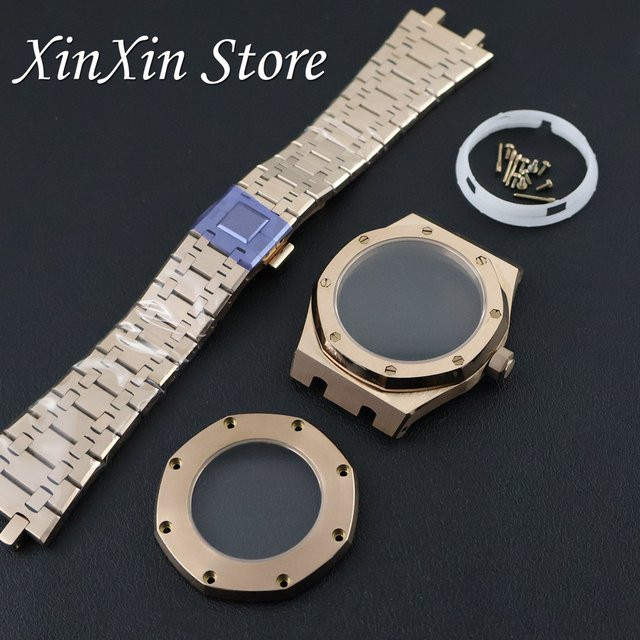 XINGHAN Uhrenzubehör, Roségold, Edelstahl, 41 mm, Unisex - Bild 1