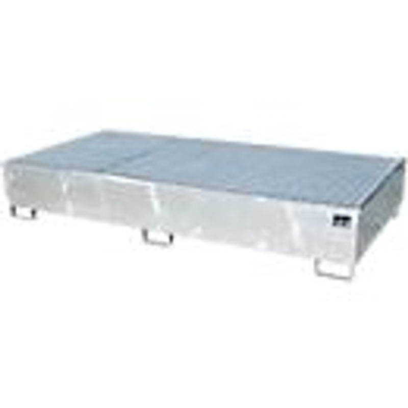 Bauer Regalwanne RW-GR 2700-3 PE in Silber, feuerverzinkter Stahl mit PE-Einsatz und Gitterrost, L 266,5 cm, B 131,5 cm, H 44,0 cm - Bild 2
