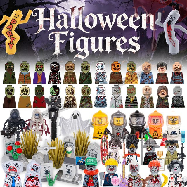 BRICKPANDA MOC Halloween Stadt Horror-Figuren, Bausteine, Fantasy - Bild 1