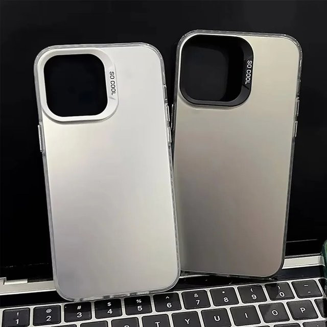 Stoßfeste Schutzhülle für Infinix Smart 9 in Matt Silber mit IMD Beschichtung - Bild 1