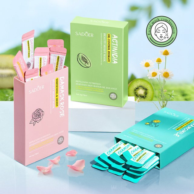 SADOER Rose Kiwi Gesichtsmaske, Creme, Gesichtspflege - Bild 1