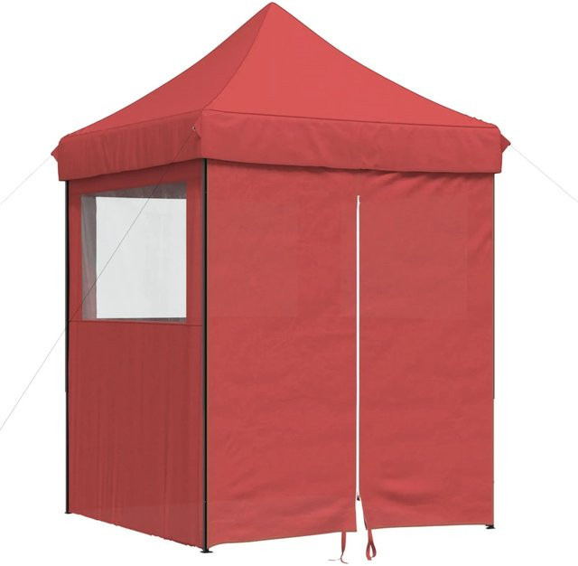 vidaXL Party-Zelt Bordeauxrot aus Oxford-Stoff und Stahl, B/T/H: 200 x 200 x 306 cm - Bild 1