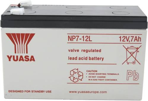 Yuasa NP7-12L Blei-Vlies (AGM) Bleiakku 12V 7Ah mit Flachstecker 6,35mm, B/H/T: 15,1 x 9,8 x 6,5 cm - Bild 1