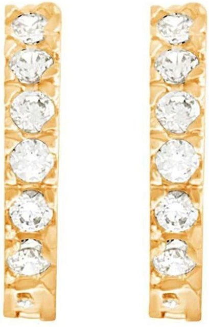 Ohrringe, runde Diamantohrringe, gold, Damen - Bild 1