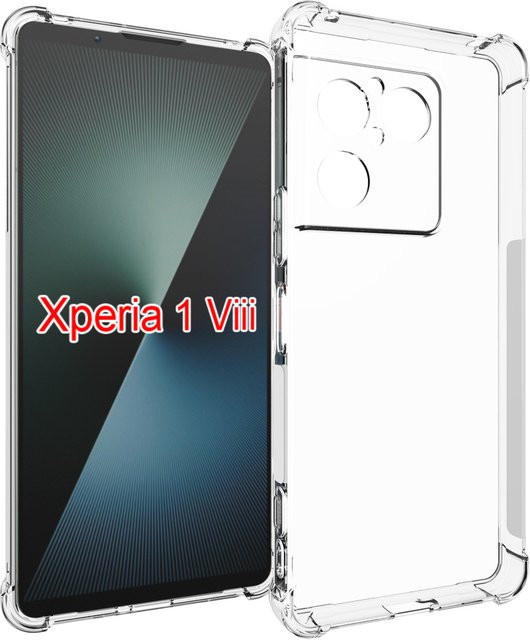 Stoßfeste Silikon TPU Handyhülle mit Airbag-Schutz für Sony Xperia 1 VIII 5G in Transparent - Bild 1