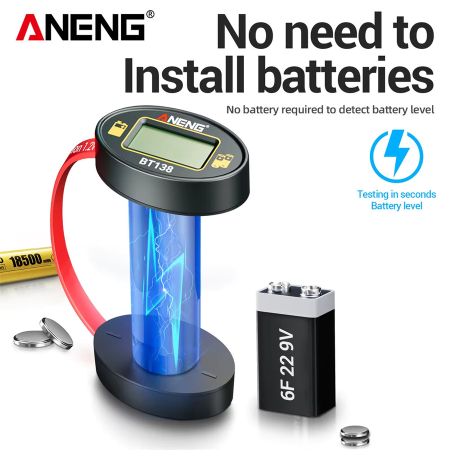 ANENG Zangenmessgerät und Batteriespannungsprüfer passend für DT266 Multimeter mit 1000 A AC-Stromtester und BT138 Universal-Kapazitätstestwerkzeugen - Bild 5