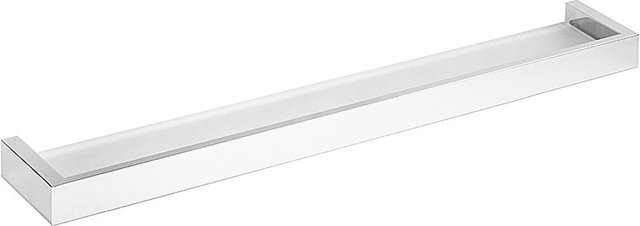 Brillantbad MAXIMA Glasablage aus Messing in Chrom, Farbe Silber, B: 60 cm, H: 9 cm, T: 3,6 cm, zur Wandmontage durch Bohren - Bild 1