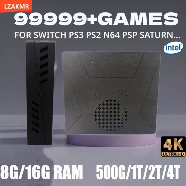 LZAKMR Upgrade-Spielkonsole S1 in Schwarz mit Windows 11 und Batocera, 2TB/4TB Speicheroption, 8G/16G RAM für Retro-Gaming und Emulation - Bild 1