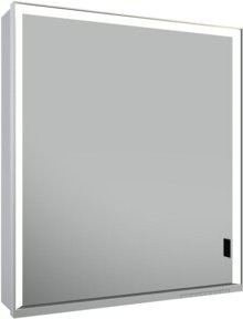 Keuco Royal Lumos Drehtür aus Kristall-Doppelspiegel mit LED-Beleuchtung und Rasiersteckdose, silber-eloxiert, B/T/H: 65 x 16 x 73 cm - Bild 1