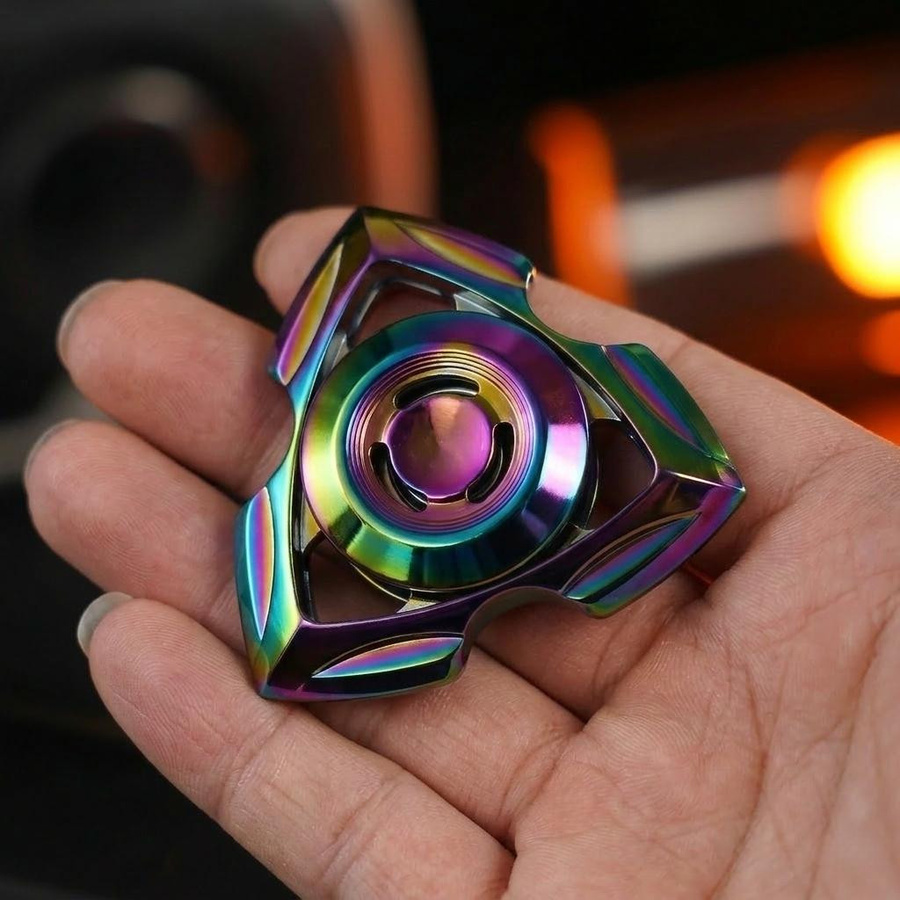 Tri Fidget Spinner Metall, Hand Spinner, irisierend - Bild 2