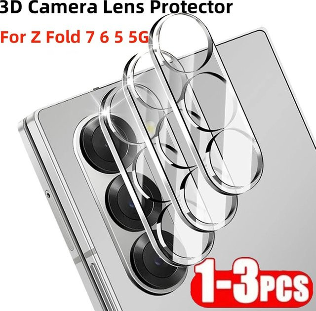 3D-Kamera-Objektivschutz aus 9H HD Tempered Glas für Samsung Galaxy Z Fold 7 6 5 4 3, transparent - Bild 1
