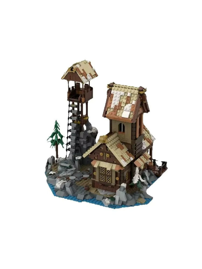 Youmko MOC Medieval Retro Dorf Bausteine Set mit 1837 Teilen, Mehrfarbiges DIY Modell für Kinder und Erwachsene - Bild 5