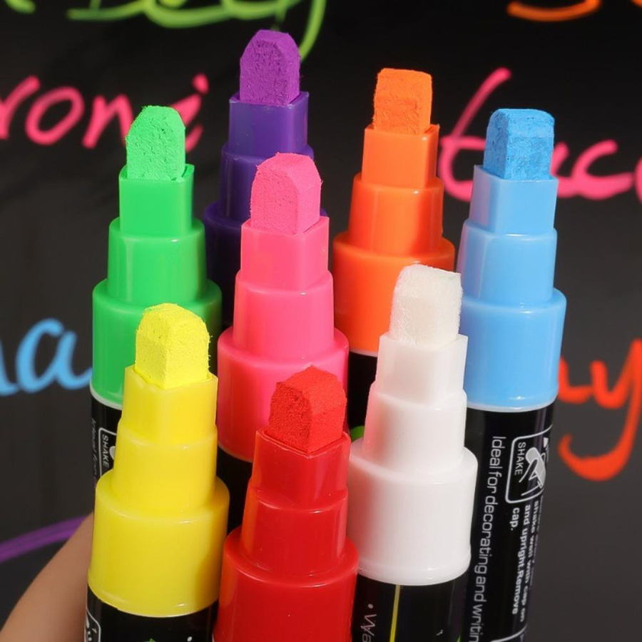Abwischbarer Flüssigkreide-Highlighter in Grün für Whiteboard und Glasfenster mit Keilspitze - Bild 5