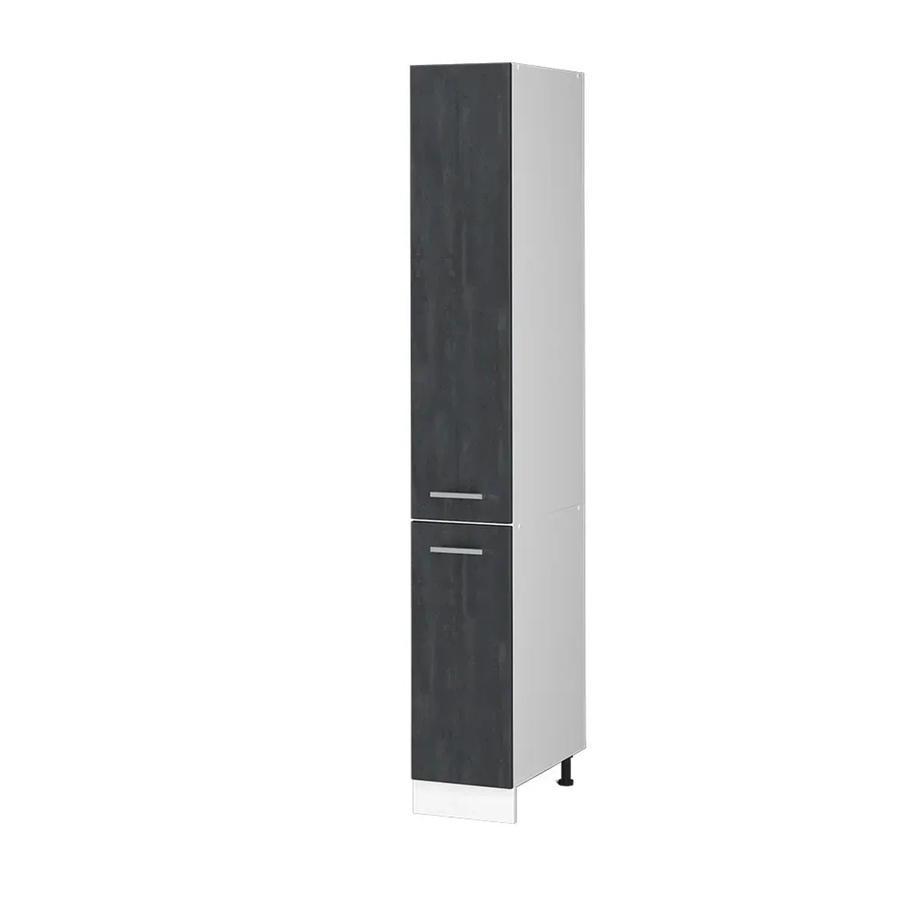 Vicco Apothekerhochschrank R-Line Medizinschrank für die Küche Schwarz Beton Weiß B: 30 cm, T: 30 cm, H: 207 cm - Bild 2