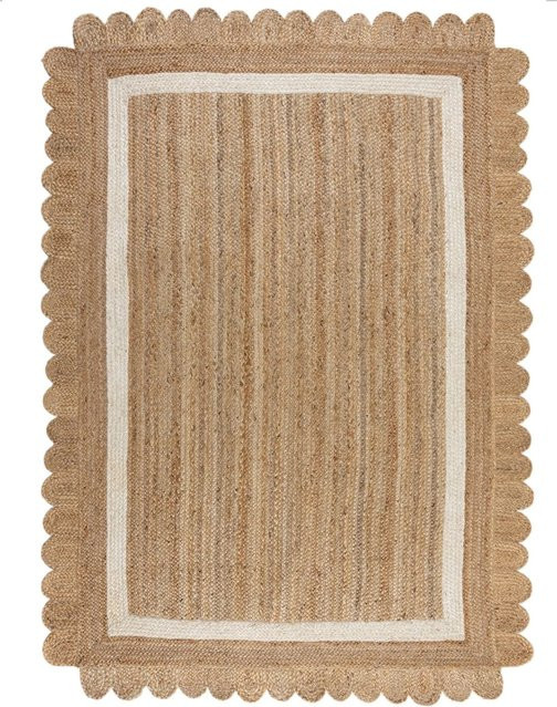 Flair Rugs Kurzflorteppich Grace in Naturweiß und Beige im Boho-Design, B/T: 160 x 230 cm - Bild 1