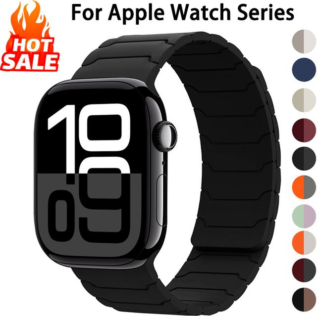 Uhrenarmband Silikon, Schwarz, Unisex - Bild 1