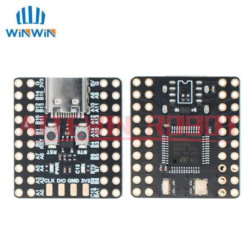 AITEWIN ROBOT STM32F103C8T6 Mikrocontroller Minimalsystem-Platine mit CH340 und ARM-Architektur in Schwarz - Bild 2