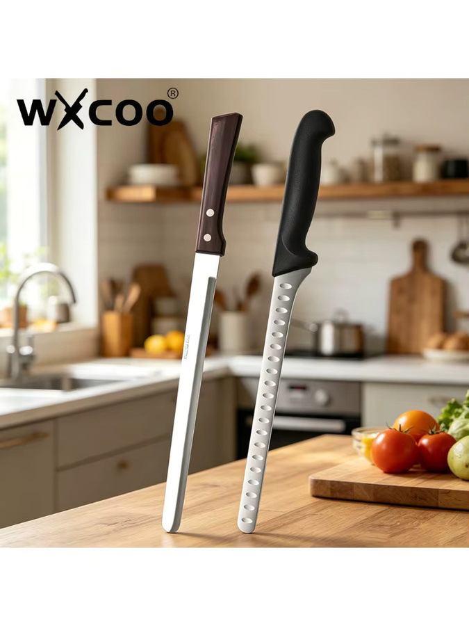 WXCOO Hammesser aus Edelstahl in Silber – Professionelles Küchenmesser und vielseitiges Fleischbeil zum Schneiden von Sushi und Fleisch - Bild 5