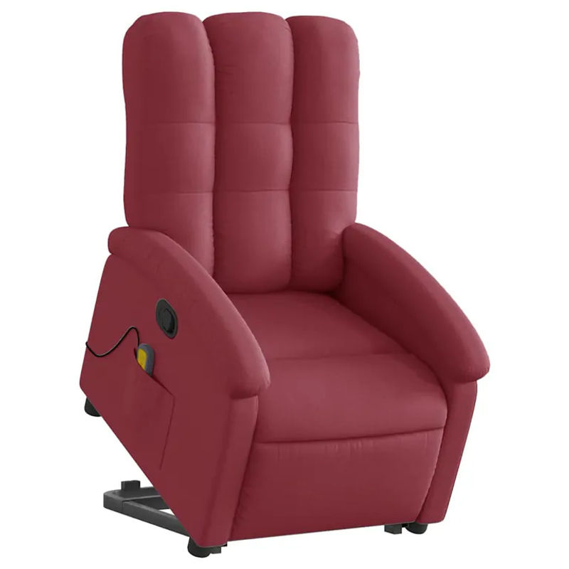 Vidaxl Aufstehhilfe Massagesessel für Senioren, verstellbar, Farbe: Rot, Stoffbezug - Bild 4