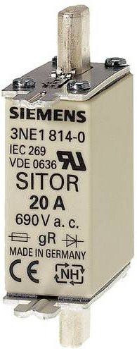 Siemens 3NE18130 Sicherungseinsatz 16 A 690 V 3 Stück in Weiß - Bild 1