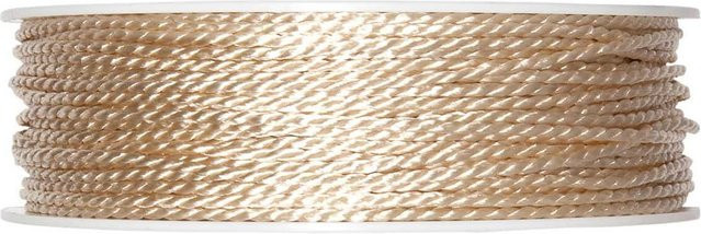 Halbach Kordel 2mm 10m Creme aus Baumwolle, Polyester und Acetat - Bild 1