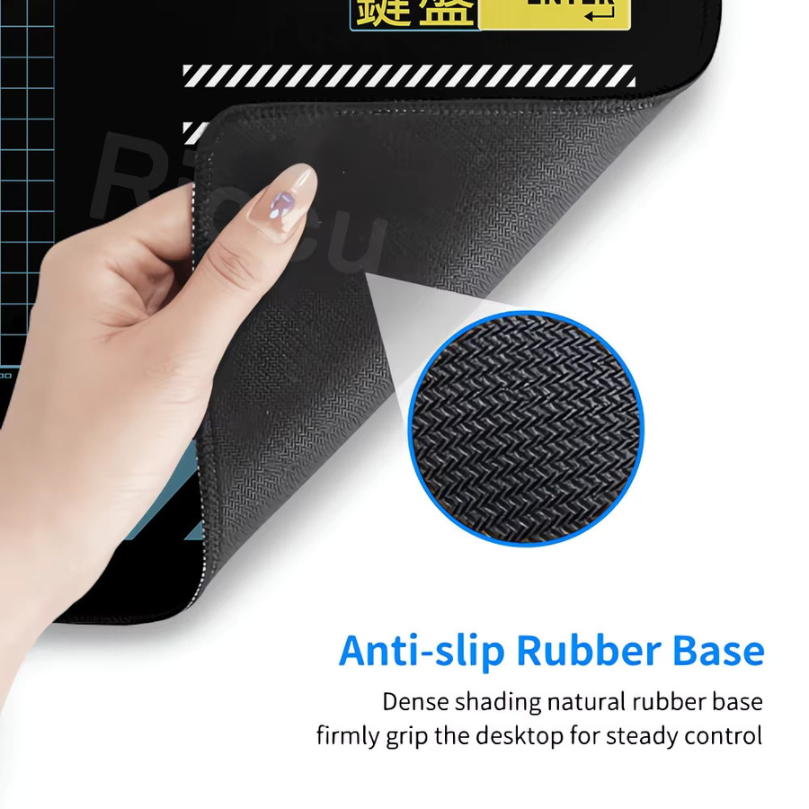 Riccu XXL Gaming Mousepad Schwarz für PC und mechanische Tastaturen - Bild 4