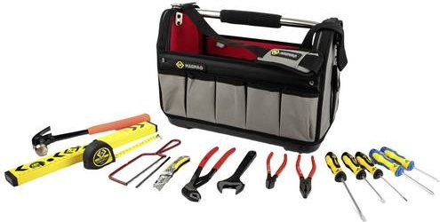 C.K T5971 Werkzeugset für Handwerker, 15-teilig, multicolor in Tasche - Bild 1