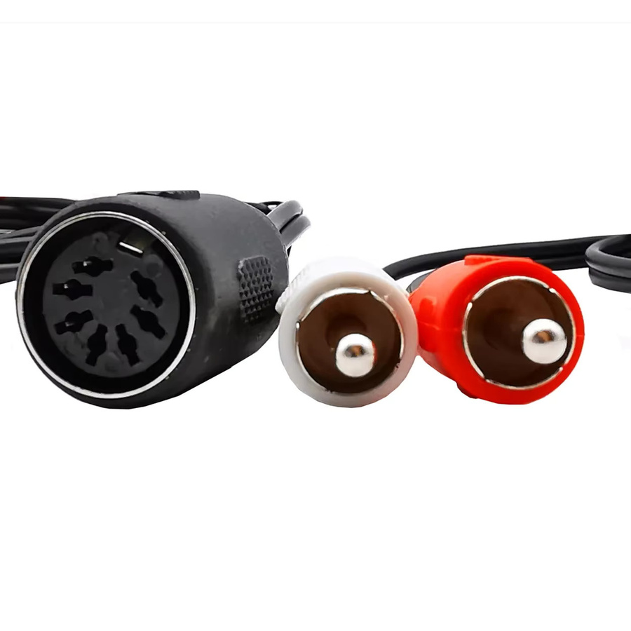 7-poliger DIN zu 2 RCA Lotus Adapter für Audio-Geräte, Multicolor - Bild 3