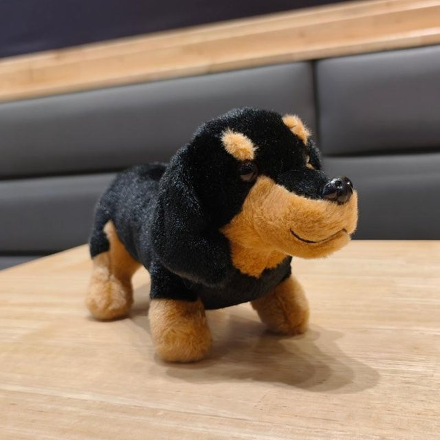 Yiran toy Happy Little Dackel Plüschtier, Braun, 15cm - Bild 1