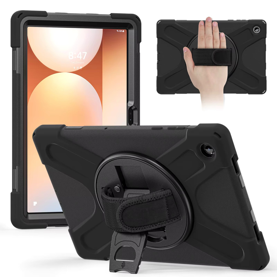 LFOIQN Kinderhülle für Samsung Galaxy Tab A9 Plus 11 Zoll SM-X210 Stoßfeste Schutzhülle mit Ständer in Schwarz - Bild 2
