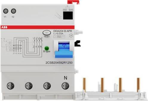 ABB DDA204 B-25/0,03 AP-R FI-Block RCD 4-polig 25A 0,03A 230V in Weiß - Bild 1