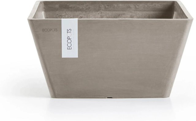 Ecopots Pflanzschale Berlin quadratisch in Braungrau B: 41 cm, T: 41 cm, H: 18 cm - Bild 1