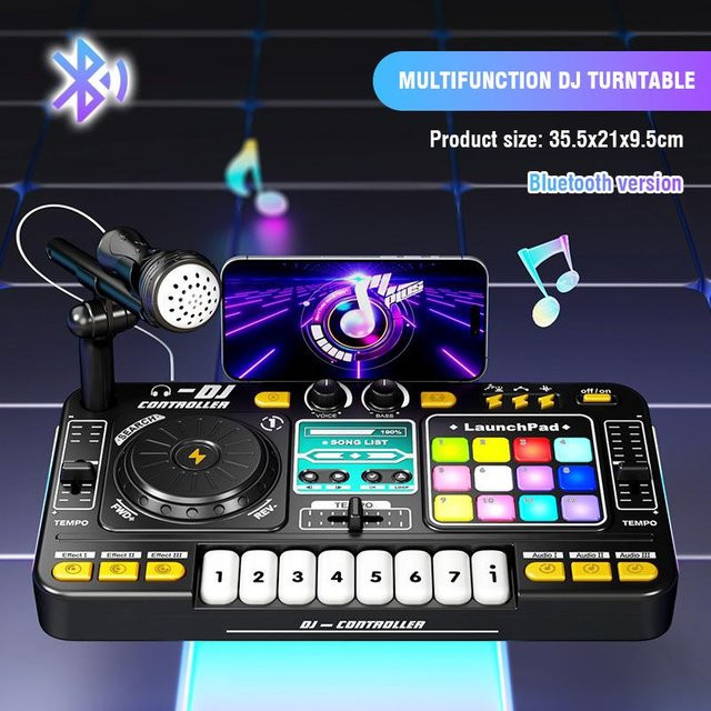 Yiran toy Kinder DJ-Mixer mit Mikrofon und elektronischer Klaviertastatur - Bild 1