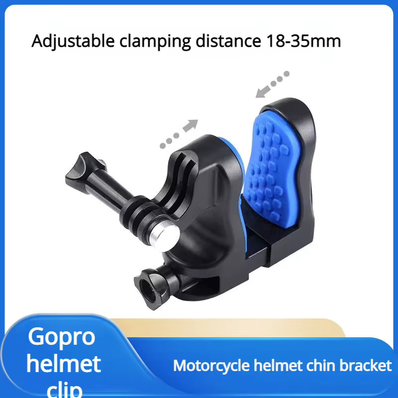 GoPro Clip-on-Helm-Kinnständer für Action-Kameras in Schwarz für Motorrad und Reiten - Bild 5