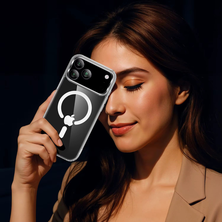 Transparente magnetische Schutzhülle für Apple iPhone 17 Pro Max, iPhone 17 Pro, iPhone 17 und iPhone 17 Air inklusive 2 Sichtschutz-Displayschutzfolien, stoßfest und nicht vergilbend - Bild 6