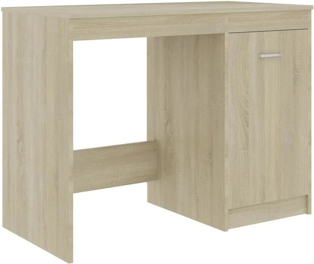 vidaXL Schreibtisch Sonoma Eiche in Braun und Beige, moderner Arbeitsbereich aus Holzwerkstoff, B/T/H: 100 x 50 x 76 cm - Bild 1