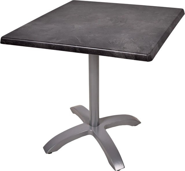 DELUKE Bistrotisch KATJA quadratisch in Schwarz, Material: Aluminium und Spanplatte, B/T/H: 80 x 80 x 66 cm - Bild 1