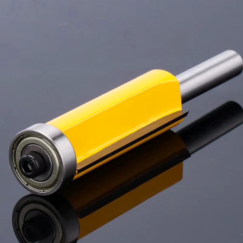XCAN Flush Trim Musterfräser mit Top-Lager aus Hartmetall, Schaft: 8 mm, Farbe: Gelb - Bild 2