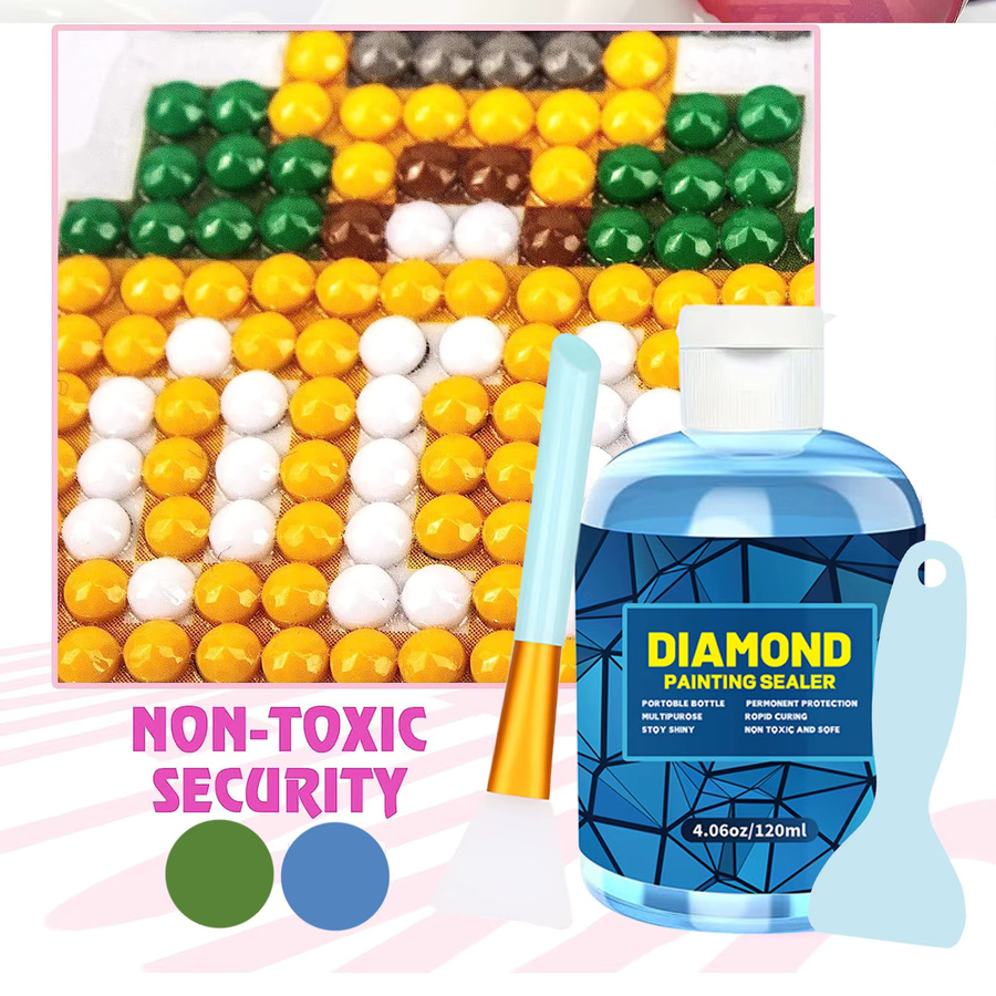 Diamantmalerei Versiegelungsset mit 120 ml Kleber für Diamond Painting Zubehör und Puzzle-Werkzeuge für Erwachsene - Bild 3
