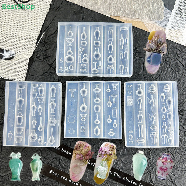 HNKMP Nagelform 3D Silikon Relief Vase Design, Maniküre Vorlage - Bild 1