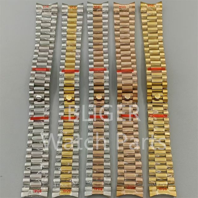 BLIGER Uhrenarmband Edelstahl, Silber Gold Roségold Schwarz, 20 mm - Bild 1